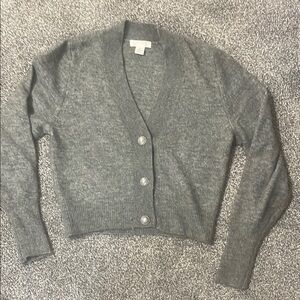 H&M Pearl Button Cropped Sweater